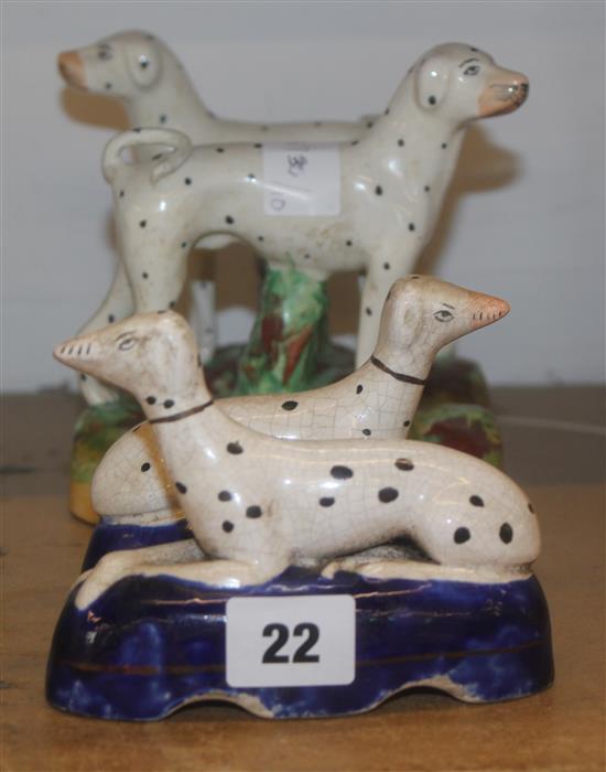4 Staffordshire dogs